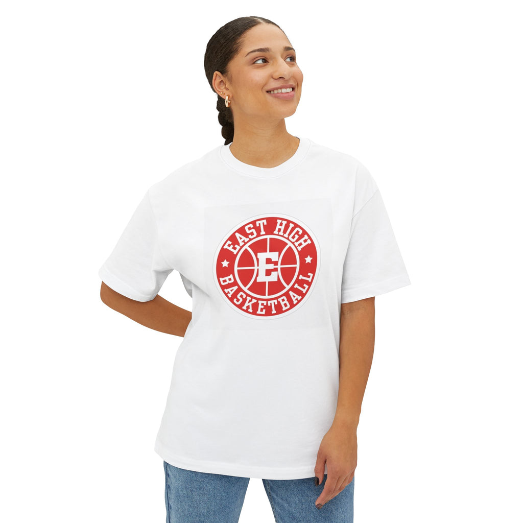 East High Basketball Tee — Retro Red Logo T‑Shirt