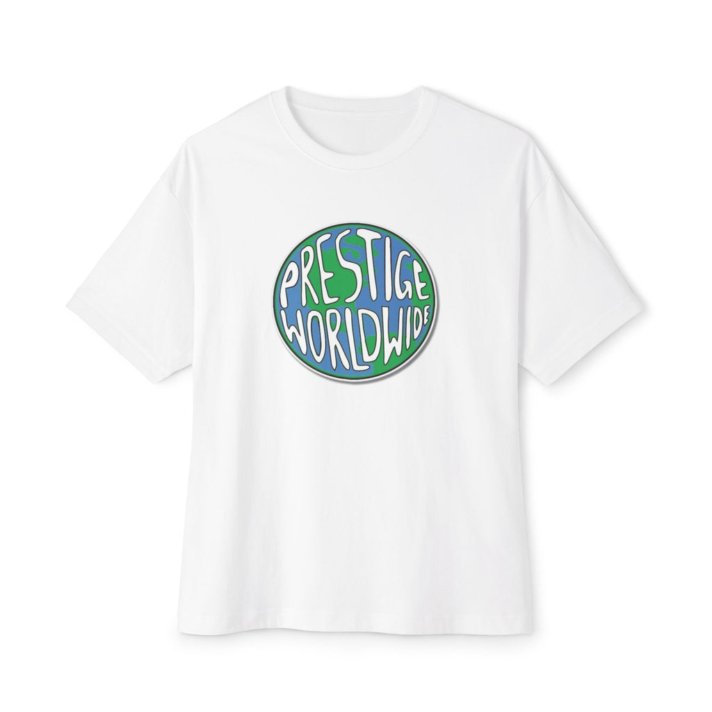 Prestige Worldwide Graphic Tee - Retro Globe Logo Boxy T-Shirt